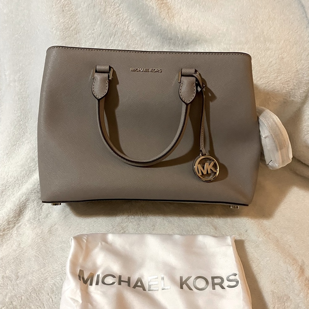Michael Kors gray large satchel never used